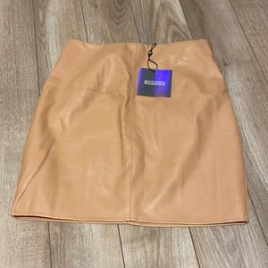 Missguided faux leather mini skirt